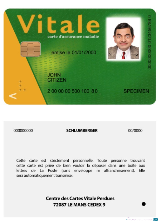 Download France vital card Photoshop template